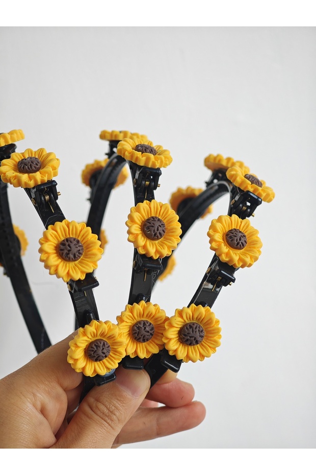 Fashion Braided Detailed Crown Hair Clip with Collet Latch