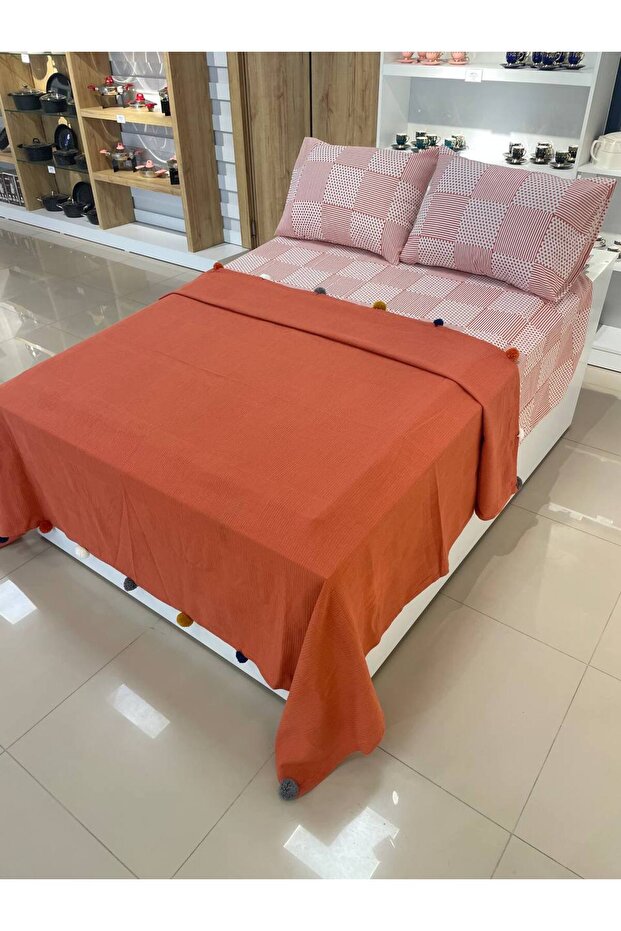 Double Dowry Cotton Boxed Pompom Pique Set Tile - 5