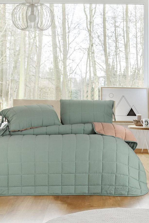 Çift Kişilik Yatak Örtüsü Takımı Comfort Yeni Nesil Ada Çayı - 1