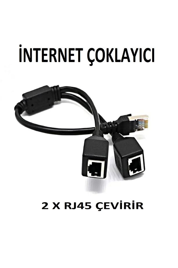 RJ45 ETHERNET ÇOKLAYICI ETHERNET RJ45 2'Lİ DAĞITICI SPLITTER - 2