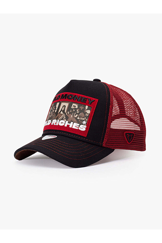 RustandRich Kadın Erkek Siyah Trucker Hat Urban Collection Old Money