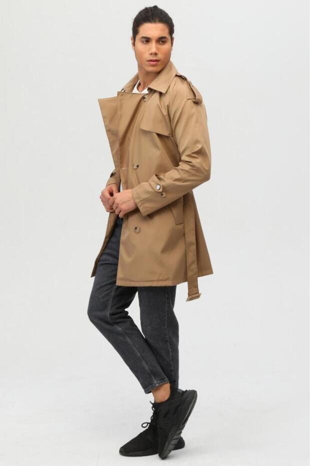 Regular Fit Erkek Trençkot - 5
