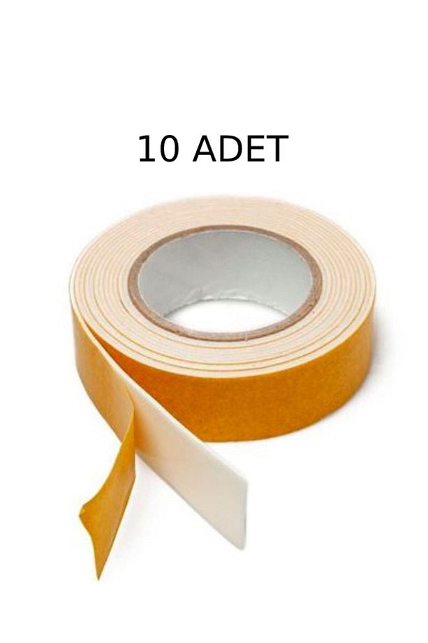 10 Adet Çift Taraflı Bant 2 Mt X 10 Adet Güçlü Köpük Bandı - 2