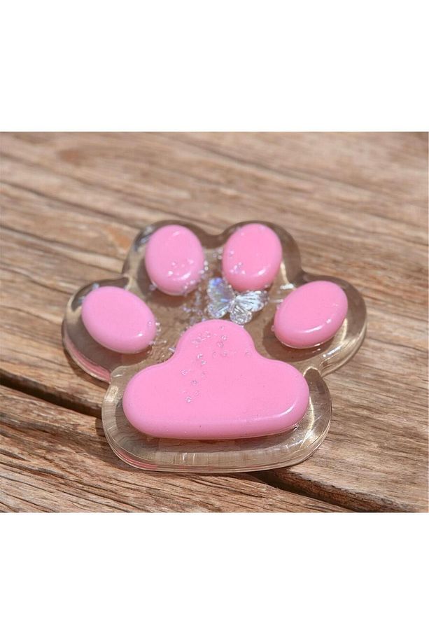 14 cm DEV kedi patisi - Taba sukuşi - Squishy Pati- Stres Oyuncak (PEMBE) - 6