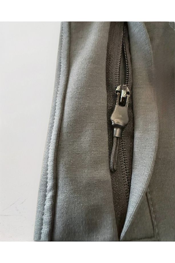 Gri Erkek Regular Fit Penye Şort & Bermuda - 5