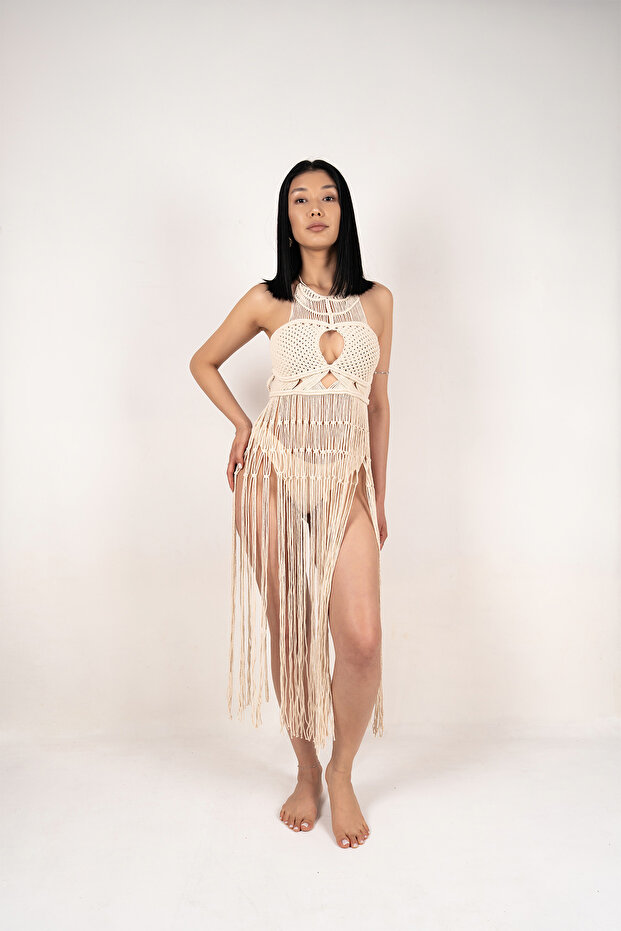 Makrome Plaj Elbisesi & Pareo & El Örmesi Plaj Giysisi (Eclipse) - 5