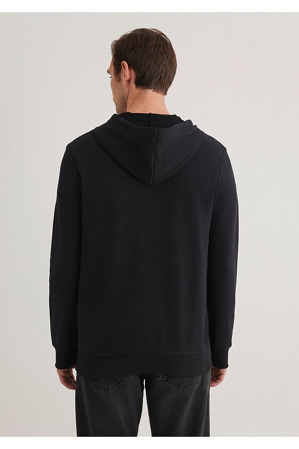 Logolu Fermuarlı Siyah Sweatshirt 065582-900 - 4