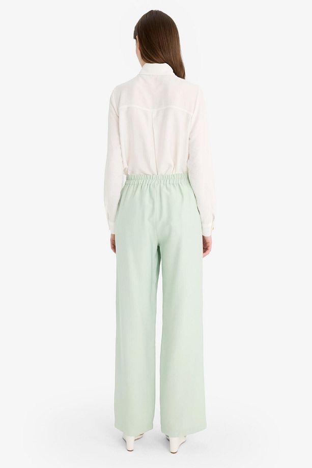 Wide Leg Basic Düz Geniş Paça Pantolon E7979AX25SM - 7