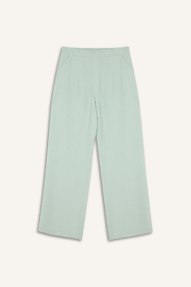 Wide Leg Basic Düz Geniş Paça Pantolon E7979AX25SM - 8