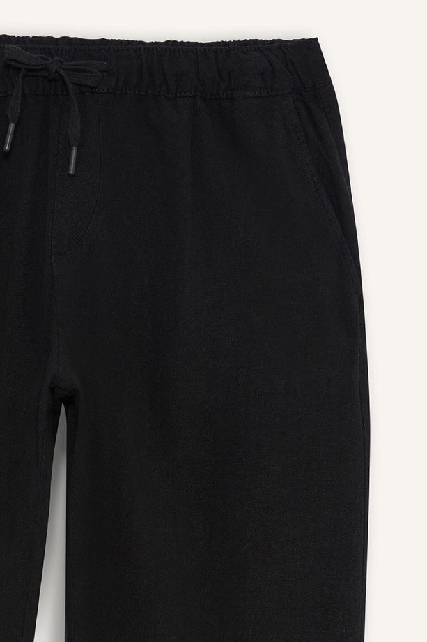 Yazlık Viskon Jogger Pantolon Regular Fit Normal Kesim Keten Karışımlı Düz Paça Cepli B4867ax24sp - 7