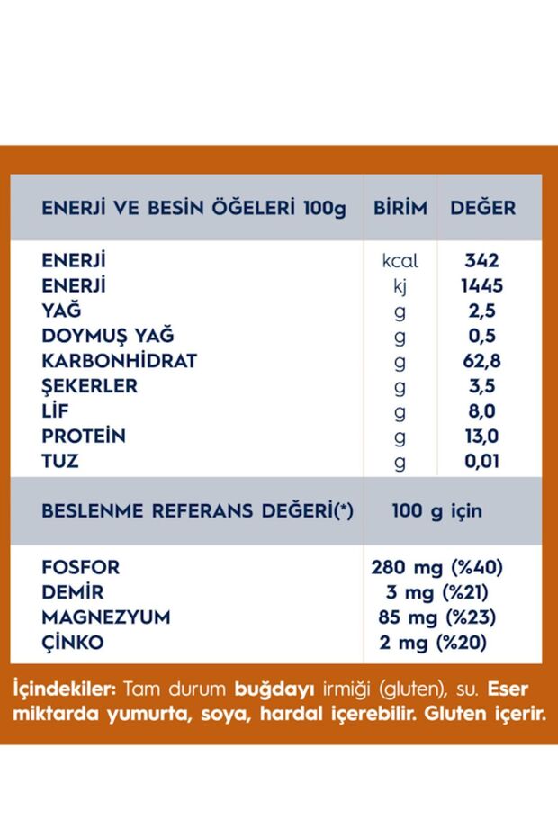 Tam Buğday Kalem Makarna (Integrale Pennette Rigate) 400 gr x 2 Adet - 4