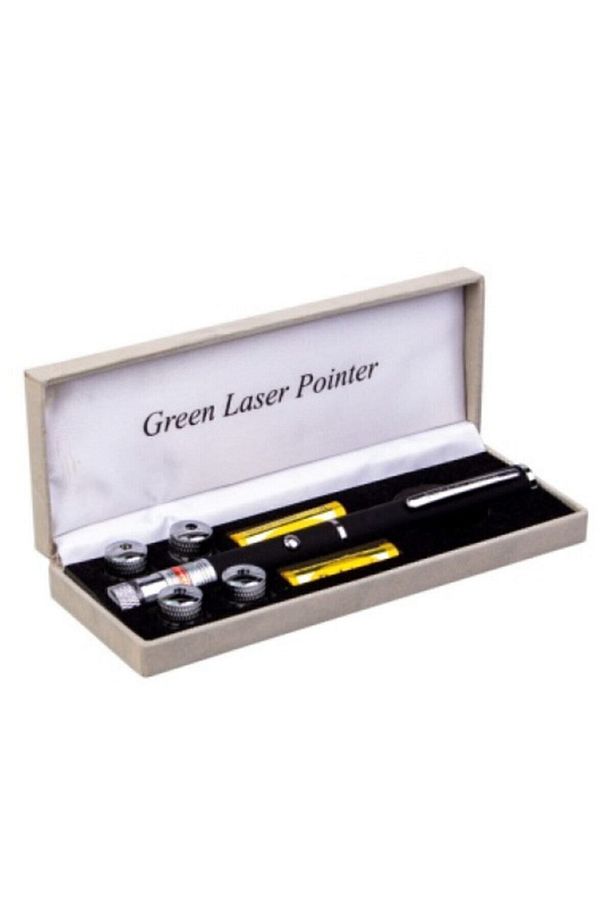 Green Laser Pointer 5 Başlıklı Kalem Tip Lazer - 1