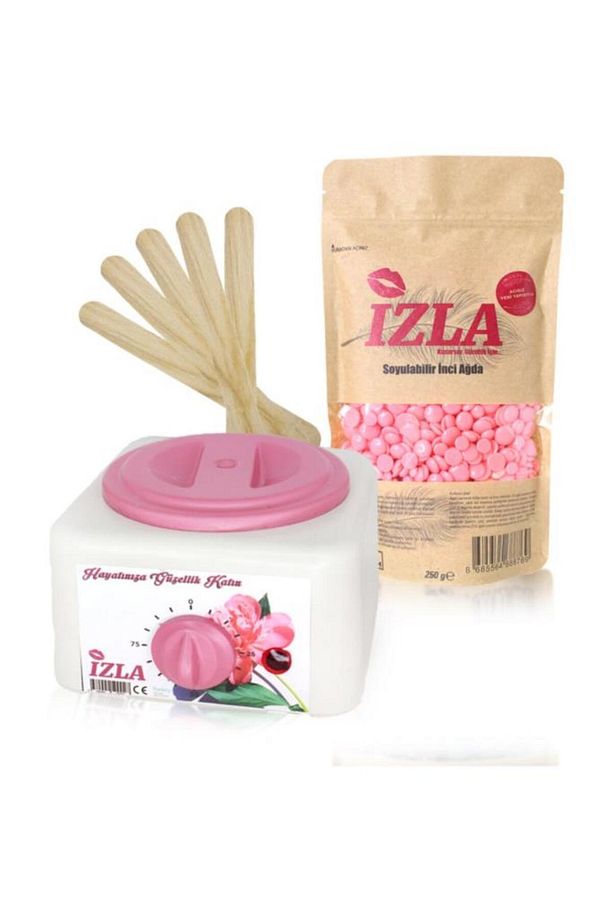 3’lü Ağda Seti 1 Adet Pembe Boncuk Ağda (İZLA) Ağda Makinesi 5 Adet Spatula - 1