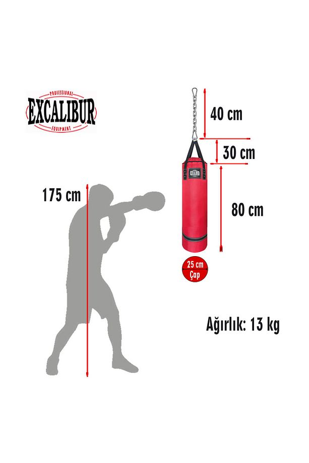 Polystar 80 X 25 Cm Boks Kum Torbası Kırmızı - 2