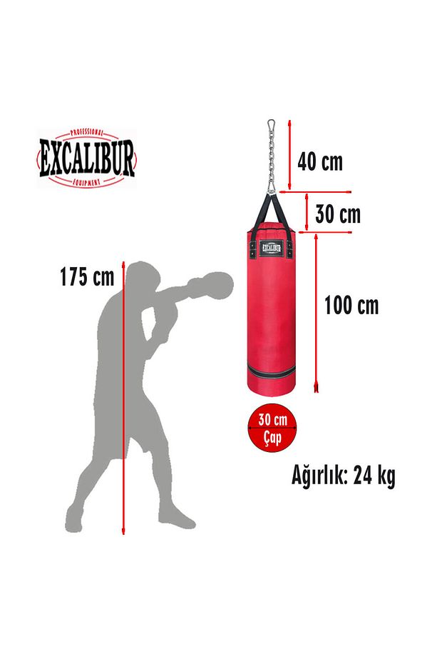 Polystar 100 X 30 Cm Boks Kum Torbası Kırmızı - 2