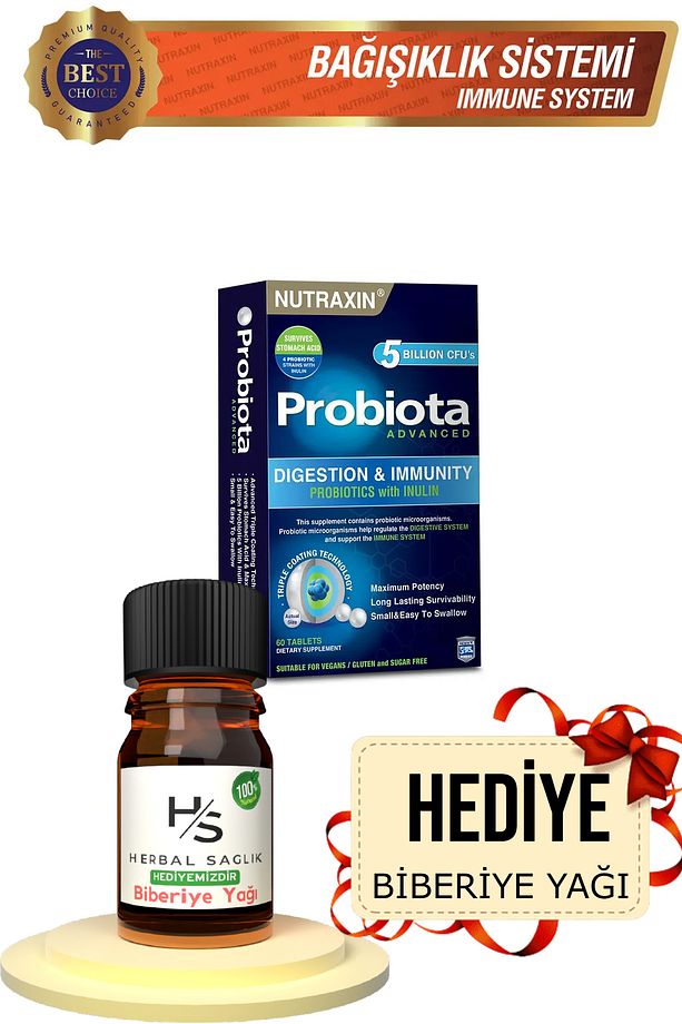 Probiota Advanced Probiyotik Kompleks 60 Adet Tablet Hrblsglk Biberiye Yağı - 1