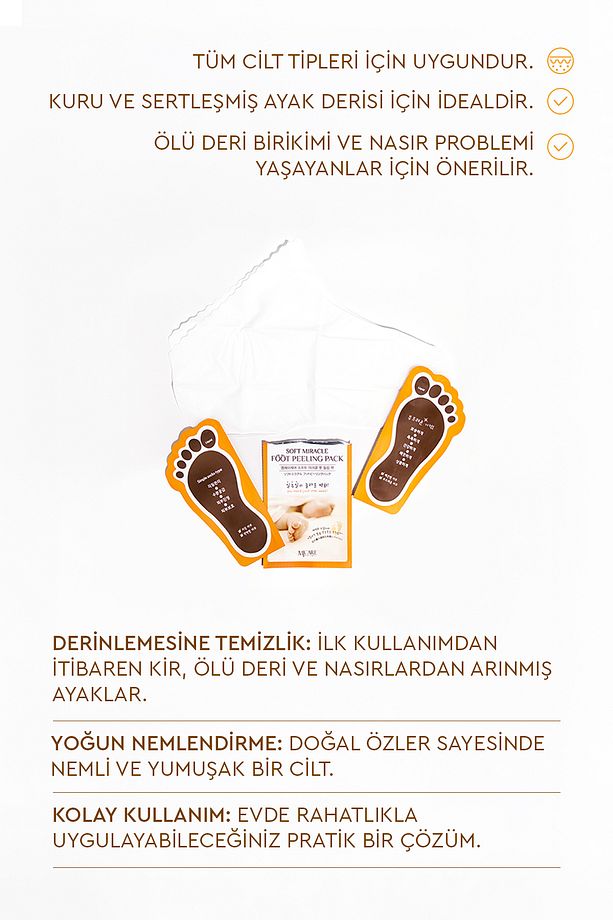 Miracle Foot Peeling Pack - Mjcare Çorap Tipi Ayak Peeling Maskesi - 5
