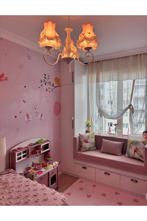 Patentli Elde Yıkanabilir Başlık 3 Kollu Döküm Bebek Çocuk Genç Avize - 2