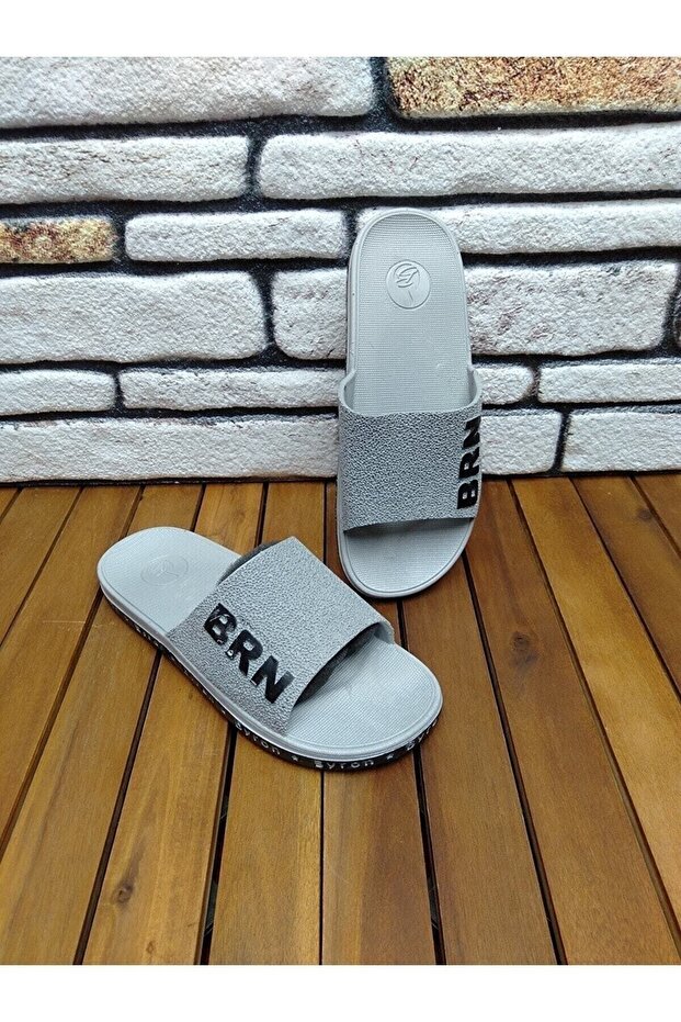 Brn Navy Blue Anatomical Non-Slip Sole Bathroom Toilet Slippers