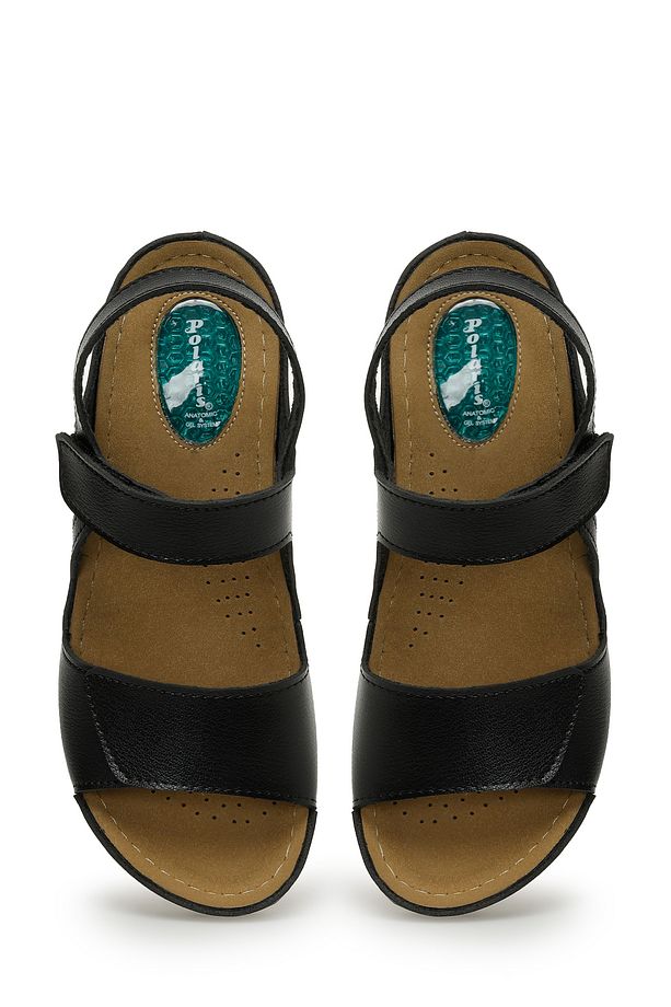 162567.z3fx Siyah Kadın Comfort Sandalet - 4