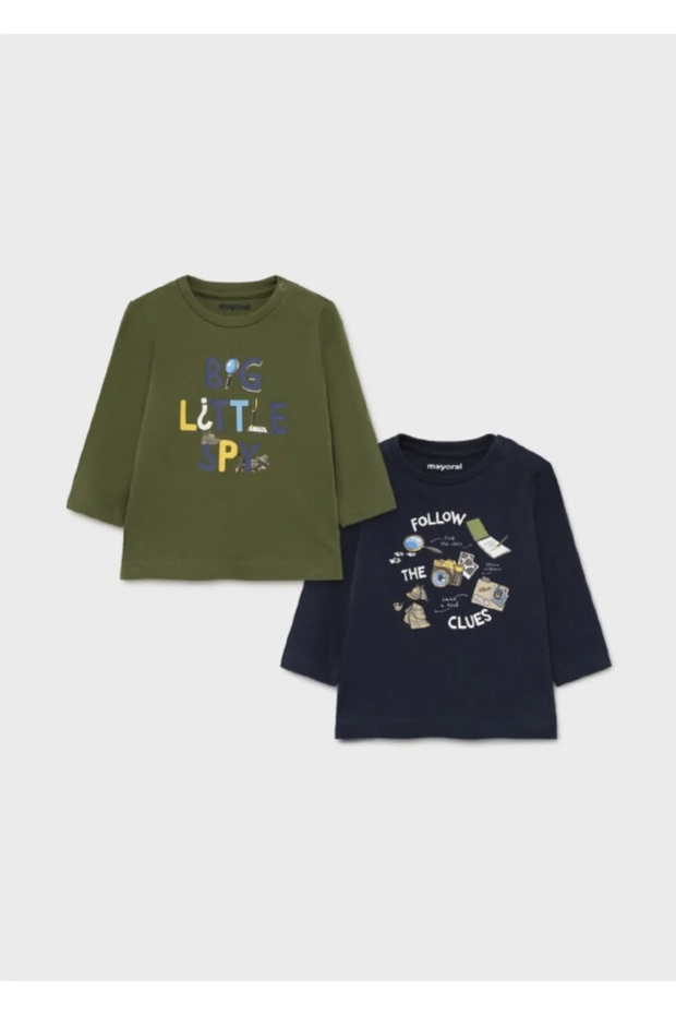 Baby Boy Long Sleeve 2-Pack T-Shirt Set 2068