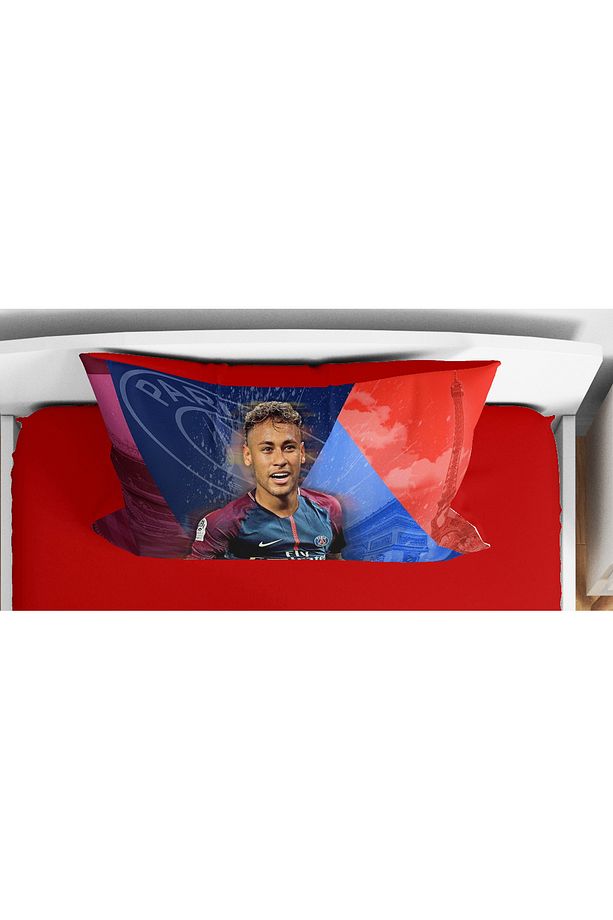 Neymar Jr Baskılı 3d Tek Kişilik Çarşafsız Erkek Genç Çocuk Nevresim Takımı - 3