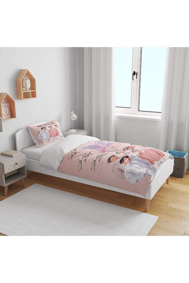 Bts K-pop Baskılı 3d Tek Kişilik Genç Kız Nevresim Takımı - 2