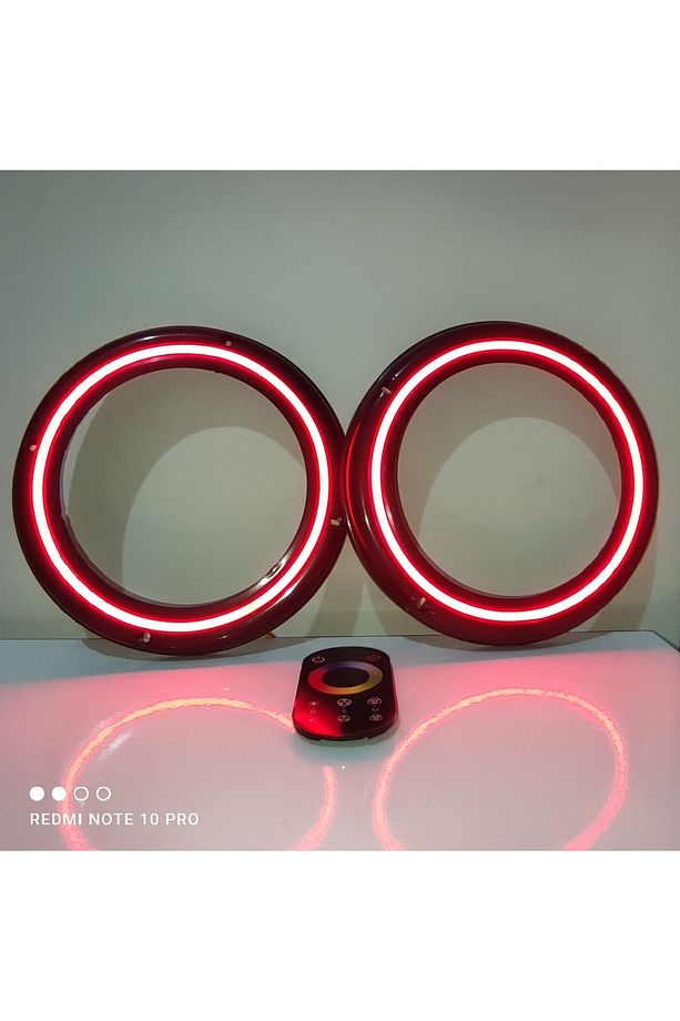 Dokunmatik Kumandalı 20 Cm Rgb Neon Işıklı Midrange Hoparlör Kapağı Içi Boş 1 Takım (2 ADET) - 6
