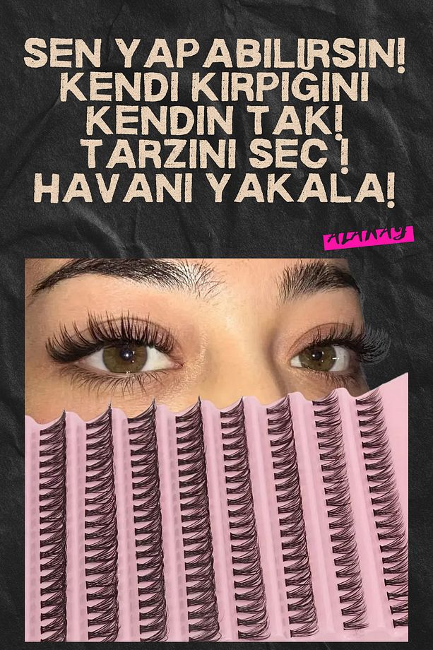 Rus Volume 30d Takma Ipek Kirpikler Mix Kendin Yap Seti -yapıştırıcı Ve Cımbız Ile 20 Uygulama - 4