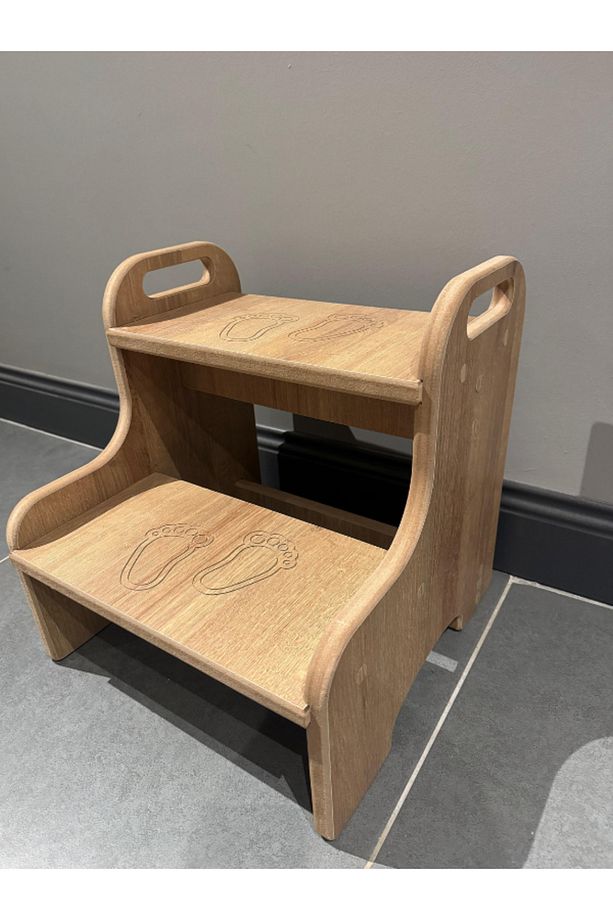 Mdf Basamak Tabure Çocuk Banyo Wc Lavabo Merdiven Yükseltici - 2