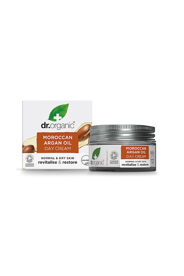 Dr Organic Moroccan Argan Oil Moisturising Day Cream for Normal & Dry Skin, 50ml