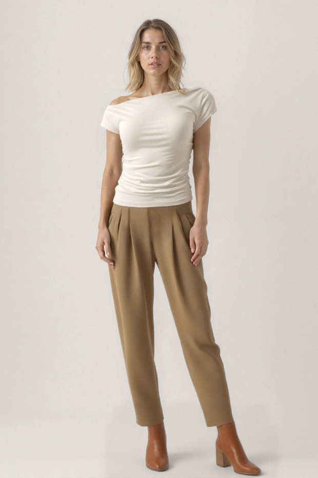 Kayık Yaka Bluz - 2