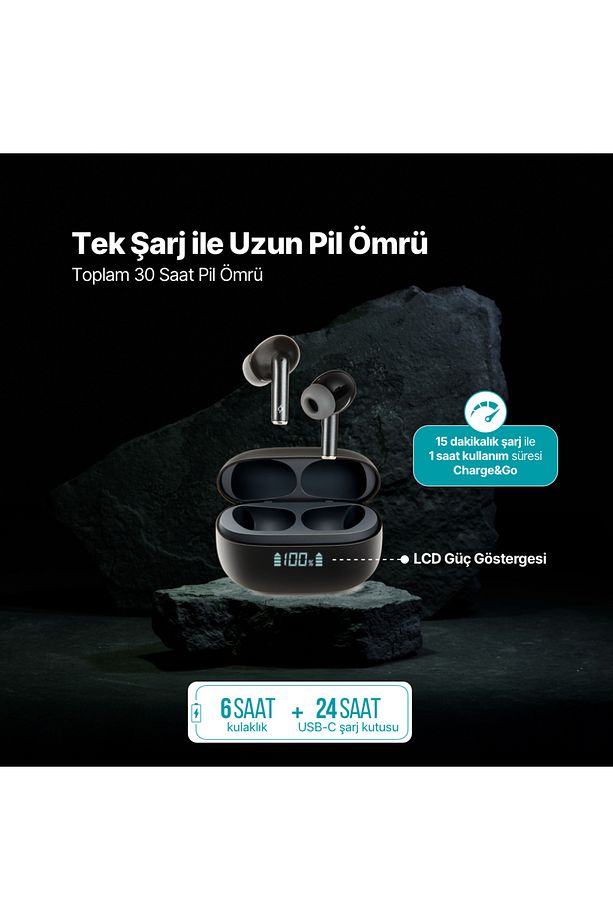 AirBeat Pro ANC LCD Gerçek Kablosuz TWS Bluetooth Kulaklık- 2KM159 - 4