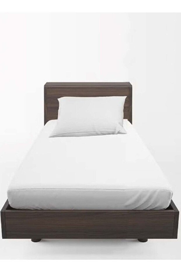 Soft Plush Polyester Fitted Bed Sheet for Single Bed - 160 x 200 cm
