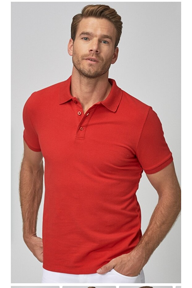 Men's 100% Cotton Polo Jacquard Collar Pique T-Shirt