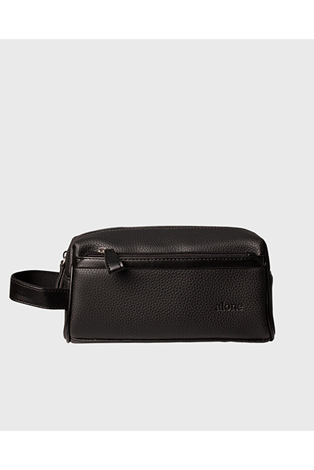 Shaving and Makeup Travel Bag Unisex | 1018 Black Vegan Leather