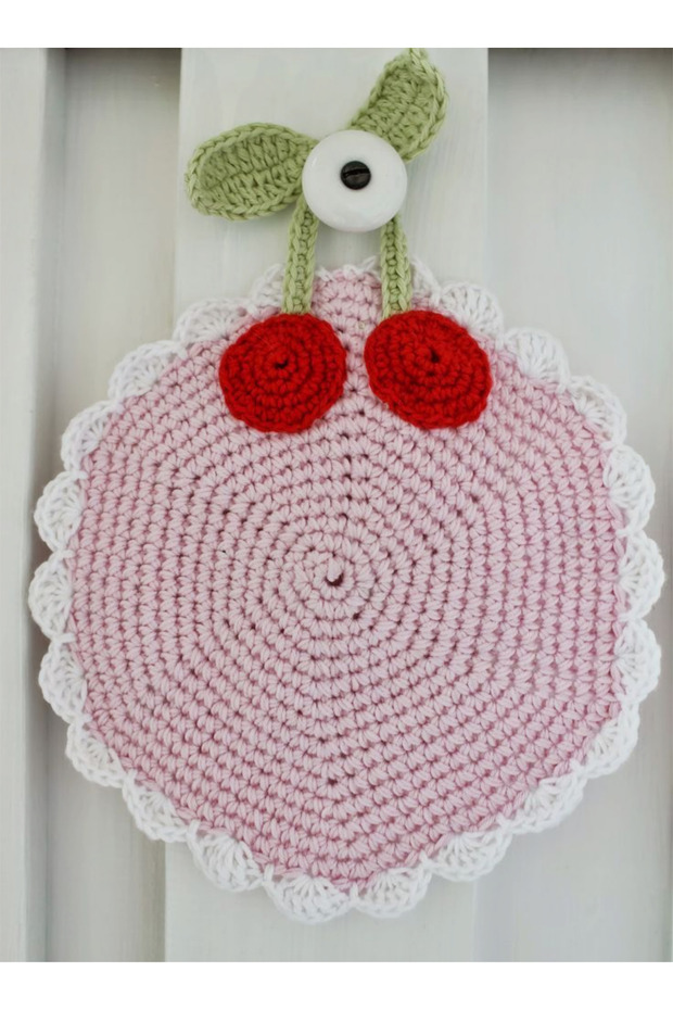 Double Layer Trivet with Cherry Strap - 1