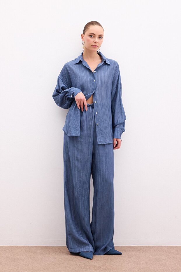 Salaş Gömlek - İndigo - 3