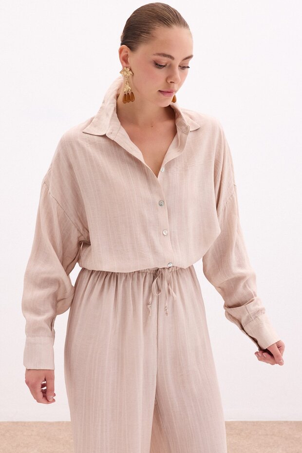 Salaş Gömlek - Bej - 3