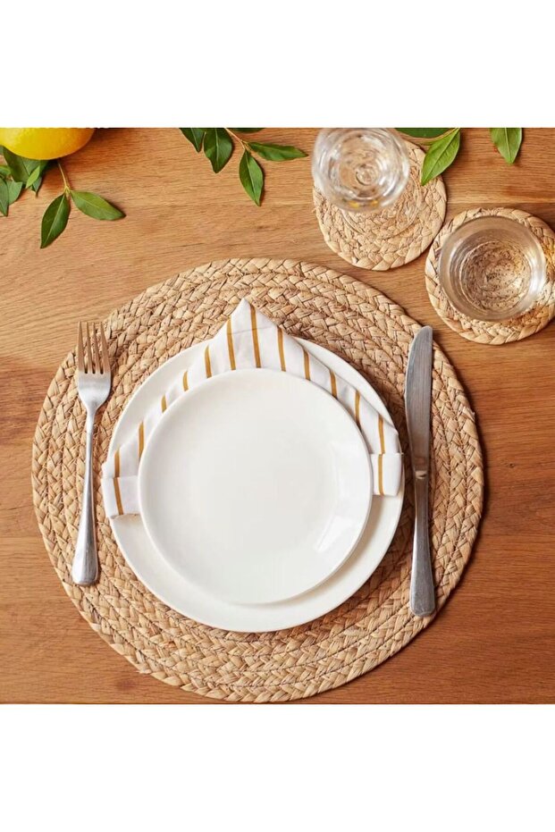 Supla Wicker Jute Supla Set of 6 American Service Wicker 32 cm Diameter Supla