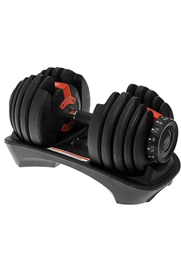 1 Pc Versatile 24kg Adjustable Dumbbell with Silicon Steel Construction Black