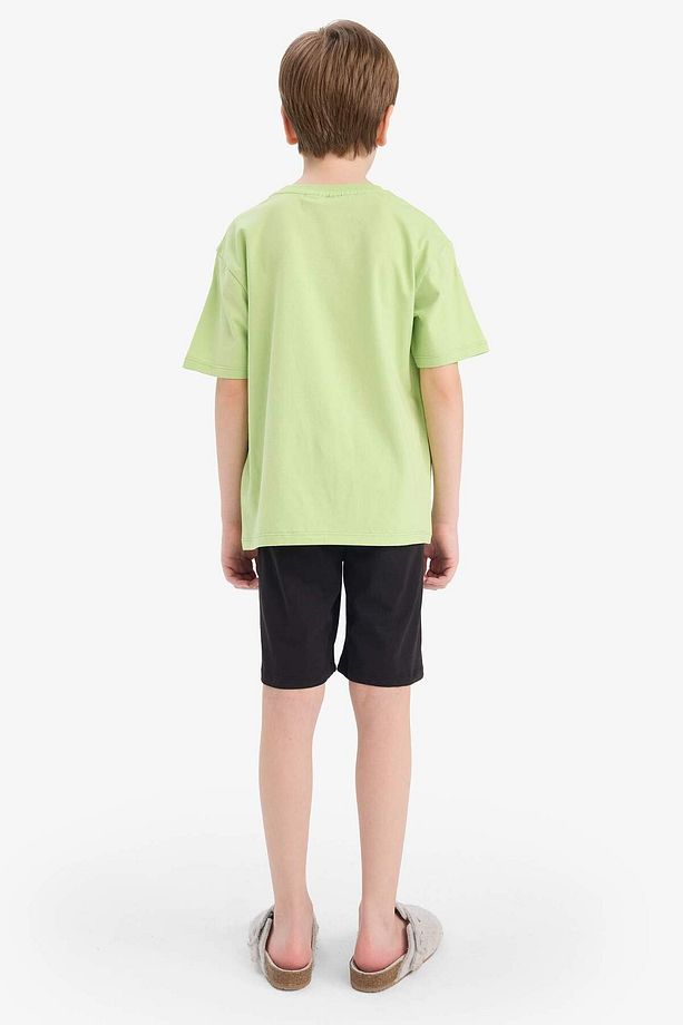 Erkek Çocuk Ninja Turtles-Retro Pijama Takımı Kısa Kollu Üst Şort E6965A825HS - 7