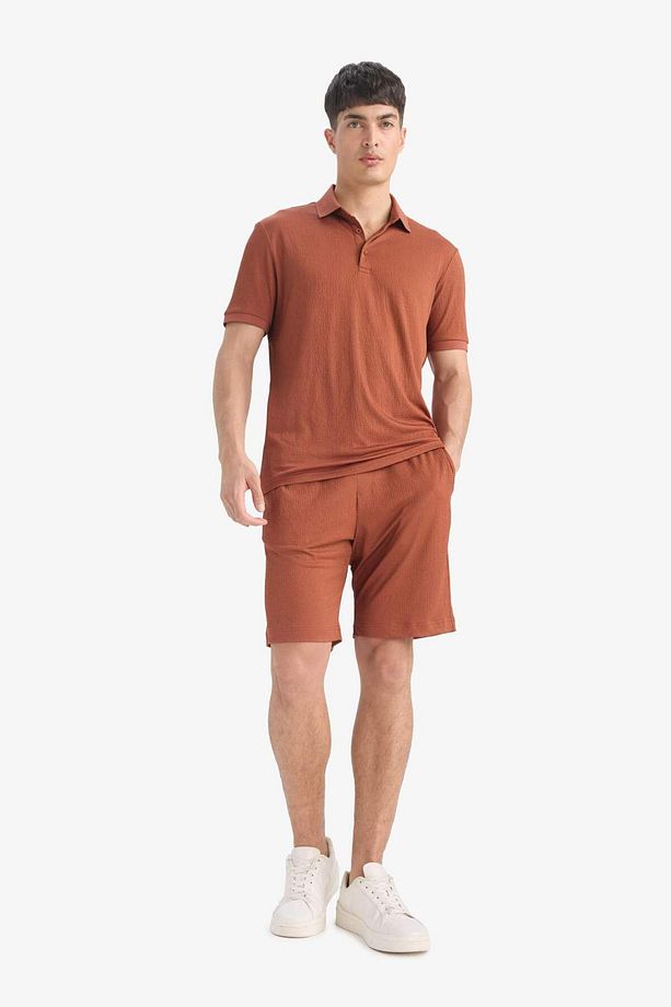 Regular Fit Her Yöne Esneyen Krinkıl Bermuda Şort E0980ax25sm - 7