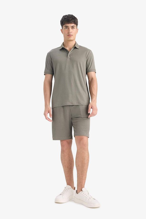 Regular Fit Her Yöne Esneyen Krinkıl Bermuda Şort E0980ax25sm - 3