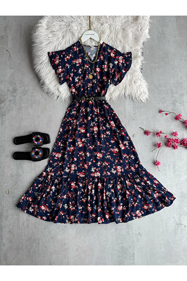 Double-Breasted Neck Dress