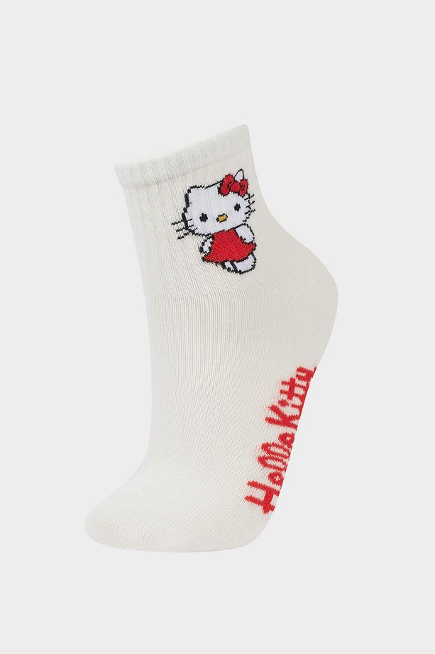 Kız Çocuk Hello Kitty 3'lü Pamuklu Uzun Çorap F6702a8ns - 4