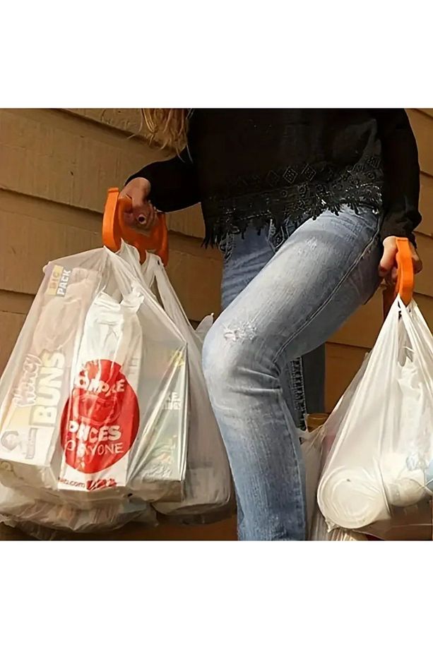2 Adet Poşet Taşıma Aparatı Çok Amaçlı Market Pazar Poşet Taşıma Aparatı Poşet Tutucu Taşıma Kiti - 7