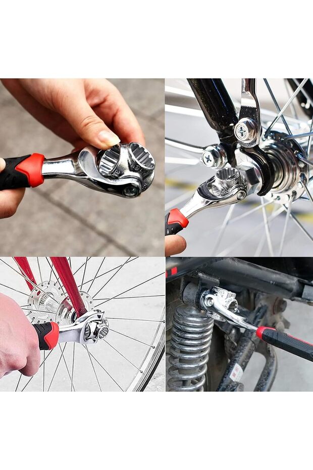 Multifunctional Wrench Socket Set Double-Headed 360 Degree Rotatable Headmovable Head - 5
