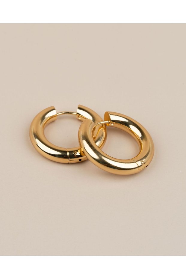 Alara Hoop Steel Earrings