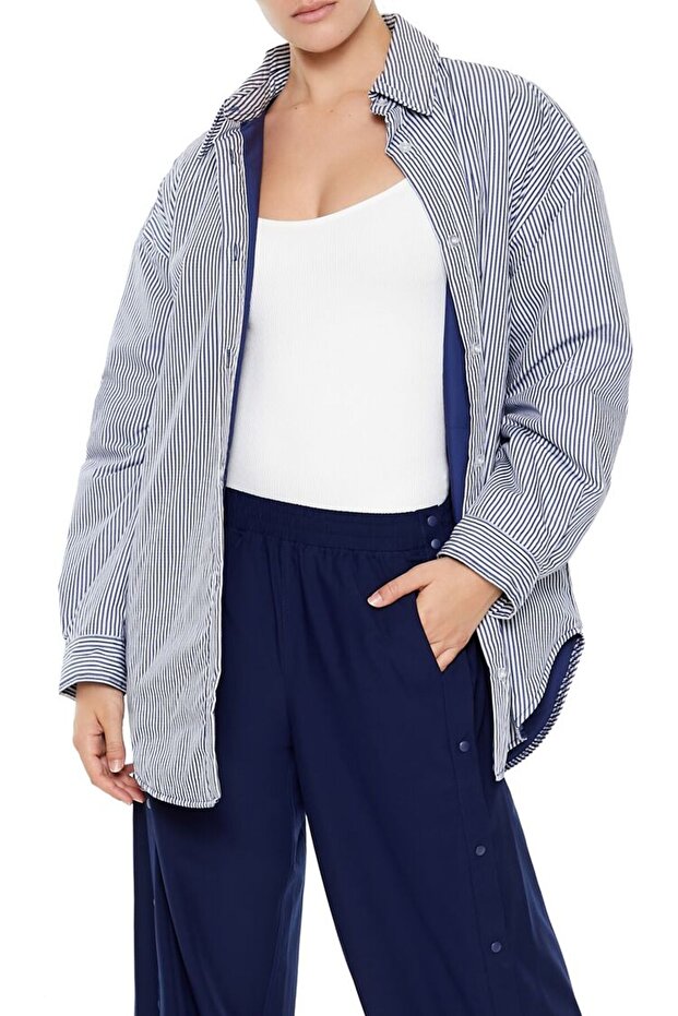 Çizgili Gömlek Ceket - 2